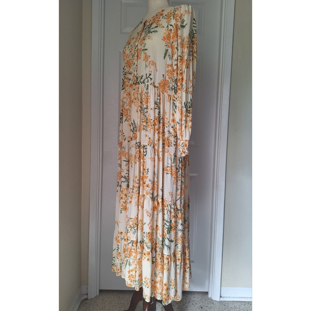 Zara Angel Dress Flowy Tiered Floral Maxi Dress - Picture 8 of 11